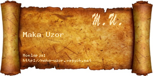 Maka Uzor névjegykártya
